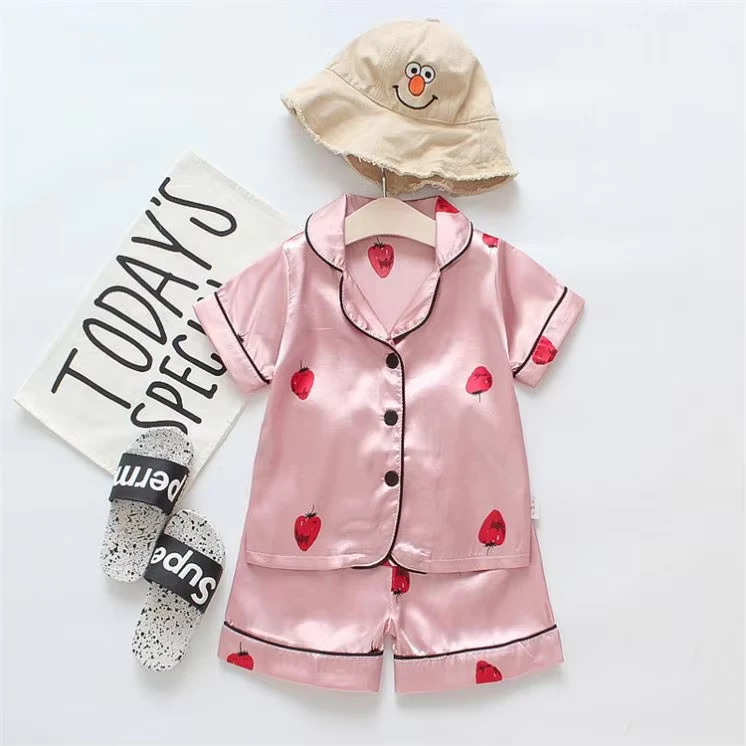 CHINEE Summer Baby Kids Pajamas Sleepwear Clothes Children Girls Pajama Kids Set