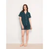 CHINEE Summer Casual Short Sleeve Bamboo Pajama Sets Knitted Fabric Soft Comfortable Sleepwear Women Short Pj Sets