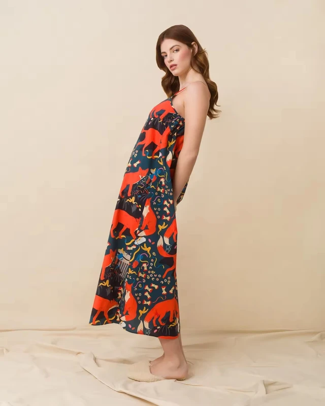 CHINEE Summer New Style Women's Nightdress Plus Size Print Pajamas Cool Summer Sexy Pajamas