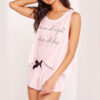 CHINEE Summer Pajama Set with Letter Pattern Printed on the Fabric. Sexy Pajama Set. 2 piece Women's Pajama Set