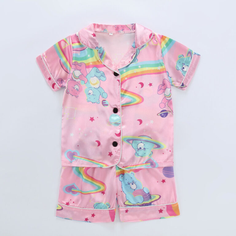 CHINEE-Summer-Short-Pijamas-Toddle-Kids-Girls-Snug-Fit-Pyjamas-2-Pieces-Cotton-Bamboo-Rainbow-Pajama-Sets-for-Kids