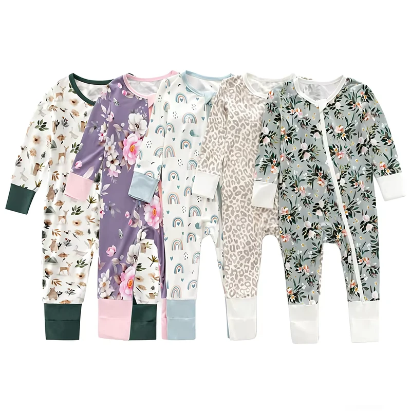 CHINEE Summer Winter High Quality unicorn Baby Boy Sleepwear Kid Pajamas Set Custom Bamboo Baby Pajamas Romper