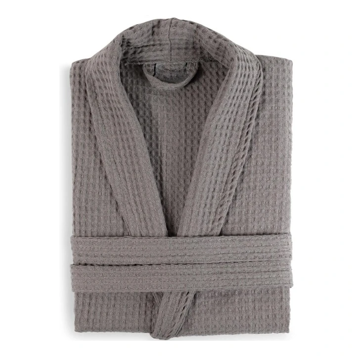 CHINEE Super Soft Absorbent Terry Waffle Bath Robe Kimono Sleepwear Dressing Loungewear Luxury Breathable Couple Waffle Bathrobes Towel