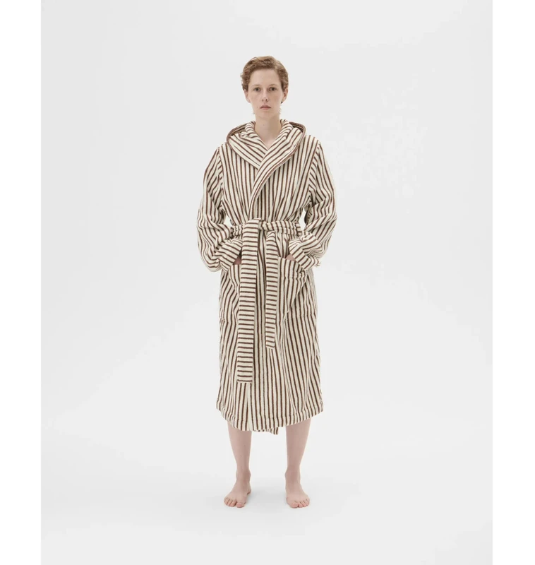 CHINEE Super Soft Striped Terry Bathrobe For Adults Plus Size Soft Cotton Robe Available In Large Sizes
