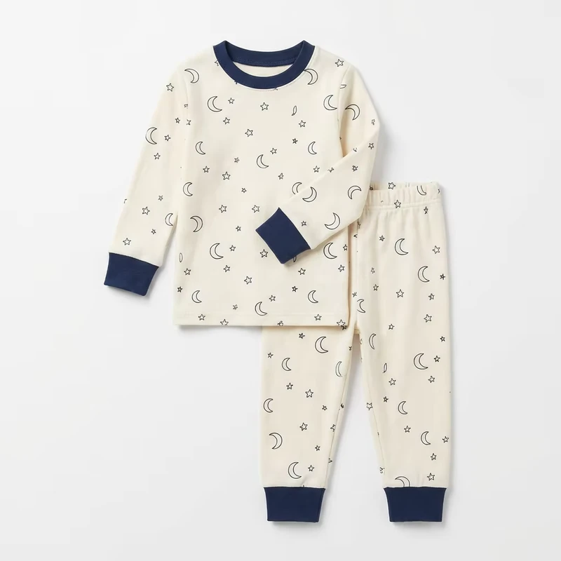 CHINEE Sustainable 100% Organic Cotton Casual Baby Winter Pajamas Set Customized Pattern Moisture Wicking Soft Touch Bespoke OEM