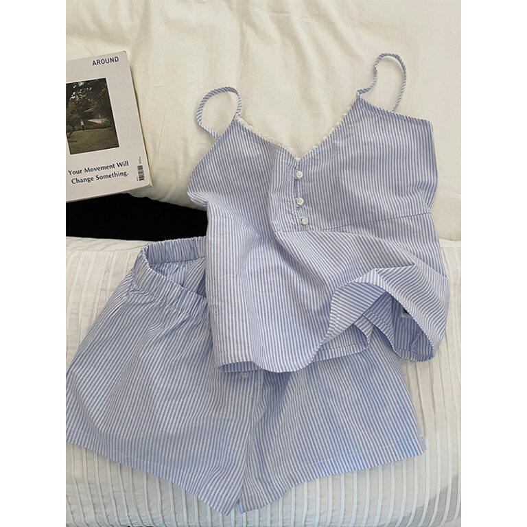 CHINEE-Sweet-and-Simple-Camisole-Pajama-Set-for-Women-Comfortable-Summer-Shorts-Suitable-for-Wearing-Outside-or-As-Loungewear