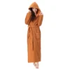 CHINEE Thickened Extended Length Hooded Terry Cloth Absorbent Cotton Women's Winter Hotel Couple Bathrobe