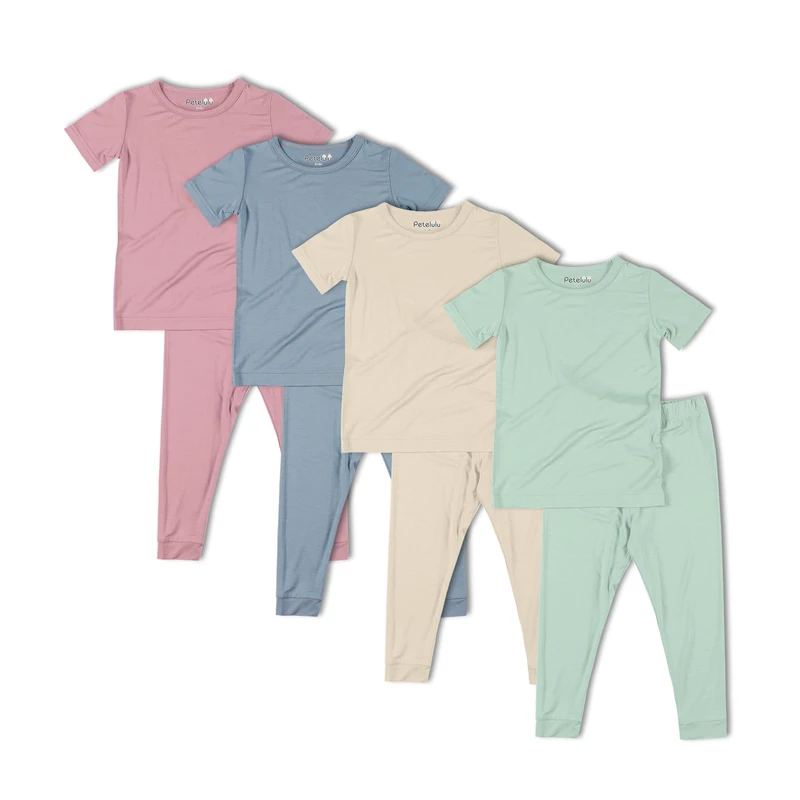 CHINEE Toddler Boys Girls Custom Children's Pyjamas Soft Organic Cotton Kids Bamboo Viscose Pajama Set