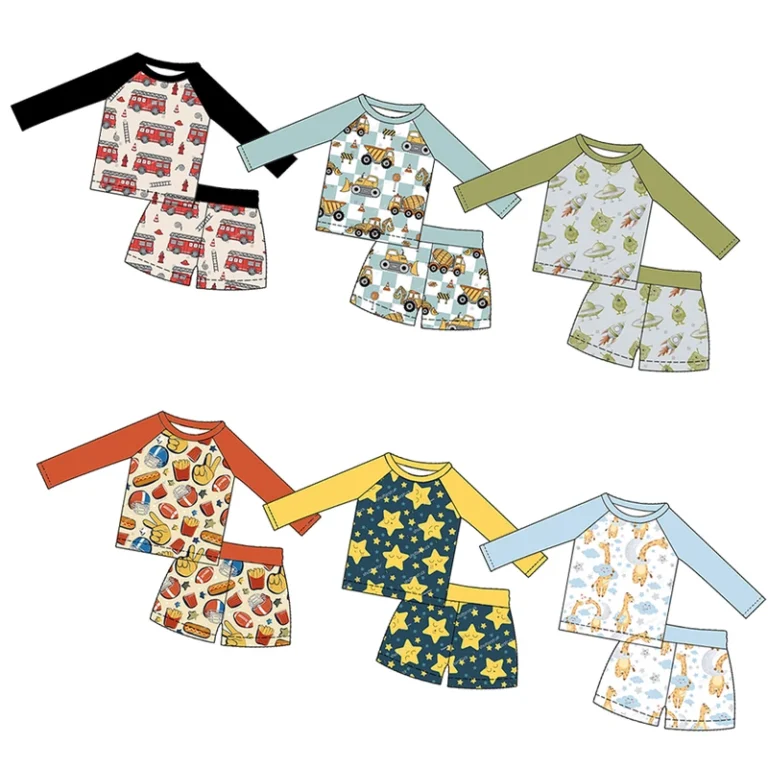 CHINEE-Toddler-Boys-Ultra-Soft-Casual-Tracksuit-with-Long-Sleeved-Top-and-Shorts-Kids-Cozy-Stretchy-Breathable-Sleepwear-Two-Piece
