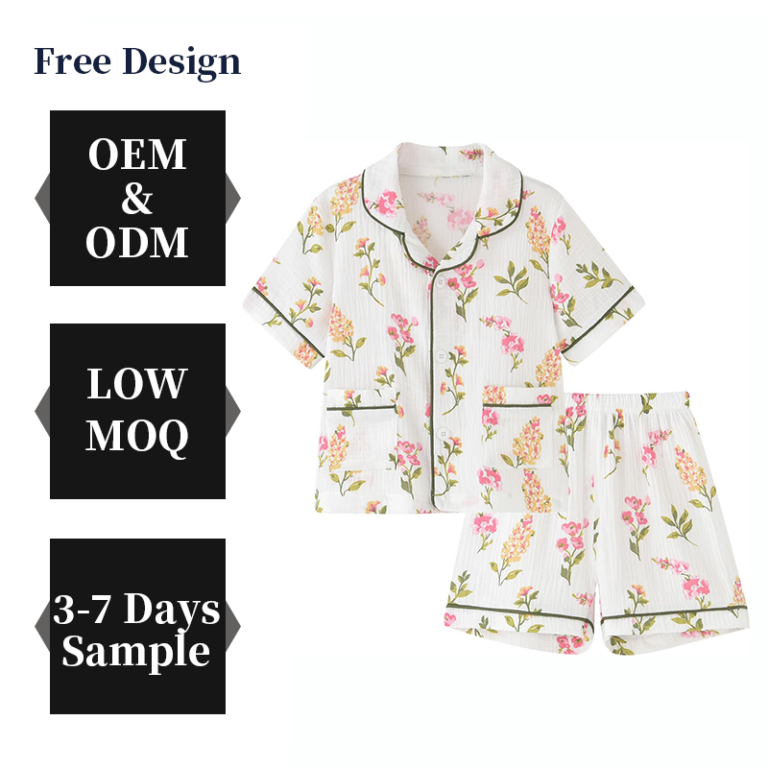 CHINEE-Toddler-Button-up-Pajamas-Customized-Autumn-Spring-Soft-Kids-Sleepwear-High-Quality-100-Cotton-Pajamas-for-Girls-Boys