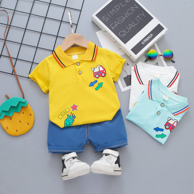 CHINEE-Toddler-Fashionable-Clothes-Baby-Toddler-Short-Sleeve-Top-and-Shorts-100-Cotton-2-Piece-Pajama-Sets