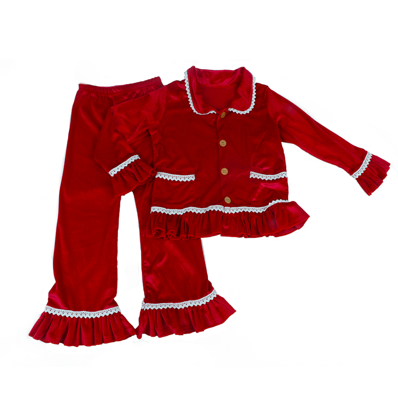 CHINEE Toddler Girls Pajamas Sets Nightgown Kids Velvet Pajamas Jackets With Pants 2 Pcs Clothes Long Sleeves Winter Pajamas Sets
