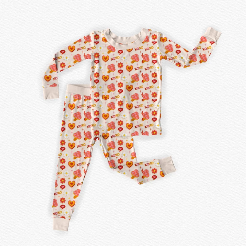 CHINEE Toddler Kids Bamboo Fiber Baby Pajama Set Cute Elephant Baseball Print Sleepwear for Boys and Girls