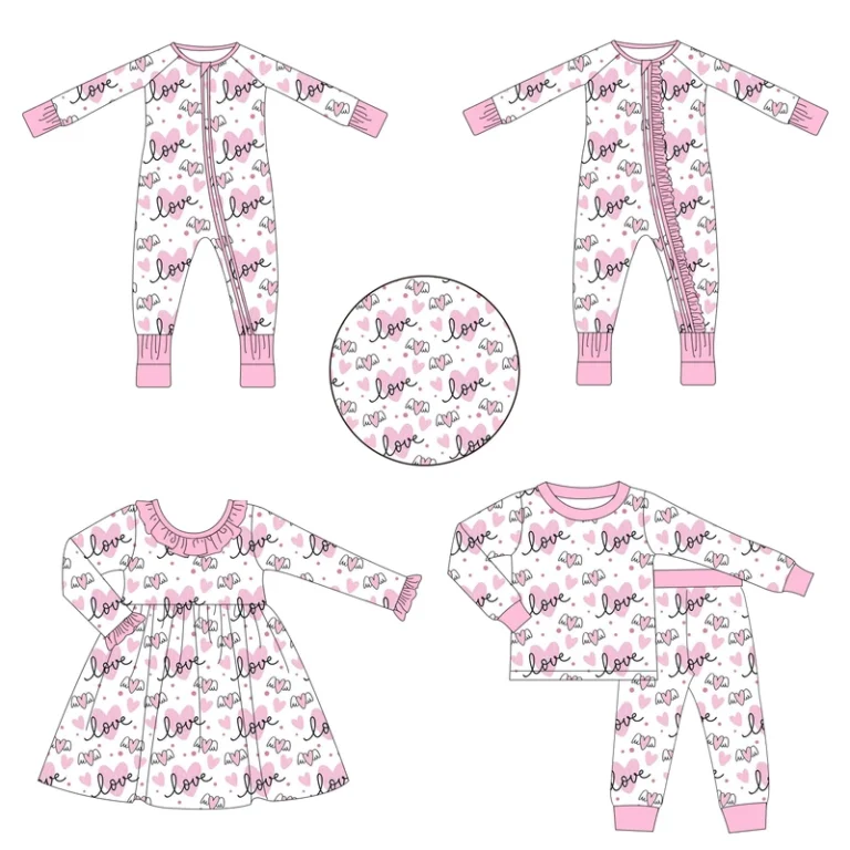 CHINEE-Toddler-Pajama-Set-Organic-Bamboo-Toddler-Boys-Sleepwear-Eco-friendly-Baby-Pajamas-Customize-Kids-Baby-Ruffle-Sleeve-Romper