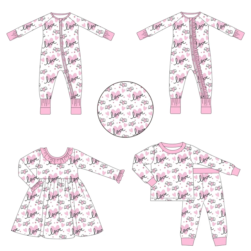CHINEE Toddler Pajama Set Organic Bamboo Toddler Boys Sleepwear Eco friendly Baby Pajamas Customize Kids Baby Ruffle Sleeve Romper