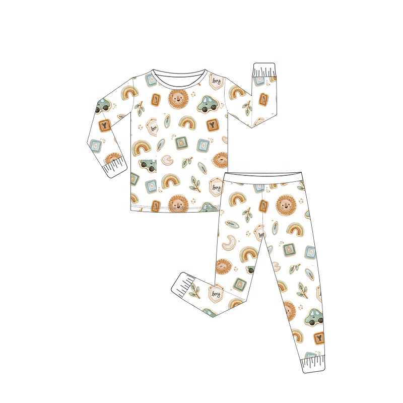 CHINEE Toddler Pajamas Organic Bamboo Toddler Loungewear Infants Jammies Boys Pyjama Sleepwear Kids Set Toddlers Fall Pajamas