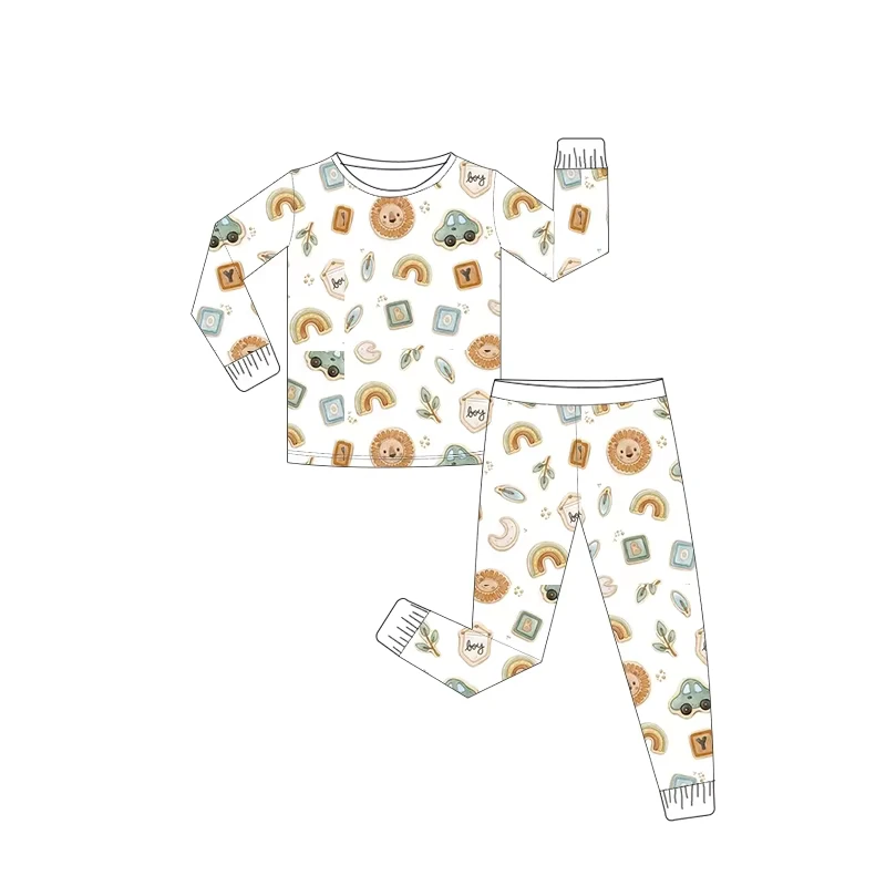 CHINEE Toddler Pajamas Organic Bamboo Toddler Loungewear Infants Jammies Boys Pyjama Sleepwear Kids Set Toddlers Fall Pajamas