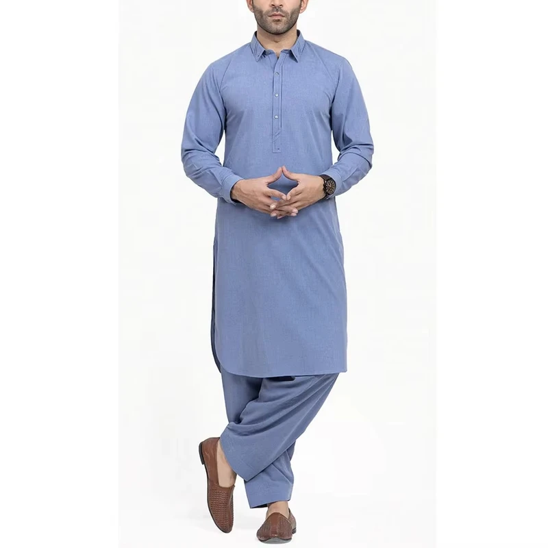 CHINEE Trending Men's Islamic Clothing Embroidered Design Shalwar Kameez OEM ODM Service Men's Fashion Shalwar Kameez for adults