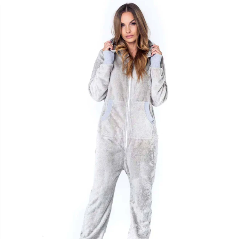 CHINEE Trendy Cartoon Onesies Pajamas Unisex Adult Fleece Soft Winter Sleepwear Animal Print Hooded Lounge Bulk OEM Factory Supply