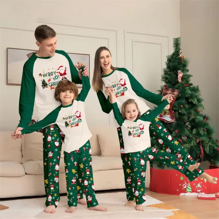CHINEE-Tshirt-Set-Family-Outfits-Matching-Christmas-Pajamas-Set-for-Family