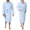 CHINEE Turkish Unisex Casual Luxury Woven Pestemal Bathrobe 100% Cotton Hooded Striped Pattern Plus Size Breathable Quick Dry Elegant