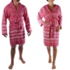 CHINEE Turkish Unisex Casual Luxury Woven Pestemal Bathrobe 100% Cotton Hooded Striped Pattern Plus Size Elegant Quick Dry Breathable