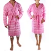 CHINEE Turkish Unisex Casual Luxury Woven Pestemal Robe 100% Cotton Hooded Striped Plus Size Elegant Quick Dry Breathable