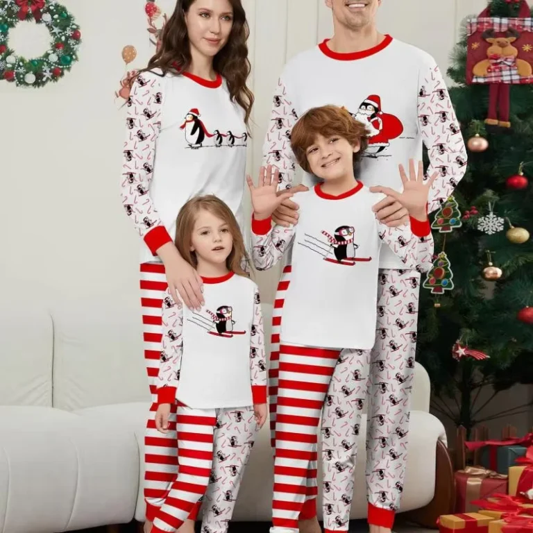 CHINEE-Two-Pieces-Family-Christmas-Home-Suit-Lovely-Family-Matching-X-mas-Pajamas-Clothes