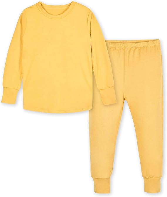 CHINEE Unisex Baby Toddler Soft 2 Piece Snug Fit Cotton Pajamas 2 6Y Kids Long Sleeve Clothing Sets