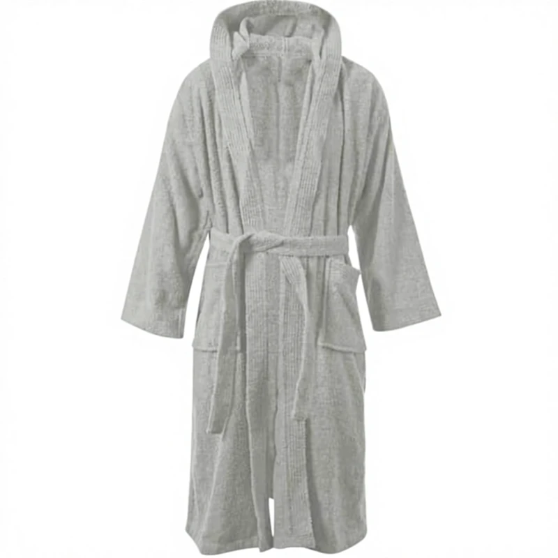 CHINEE Unisex Egyptian Cotton Bath Robe 100% Luxury Terry Towelling Dressing Gown Soft Hooded Shawl Neck Loungewear Housecoat China