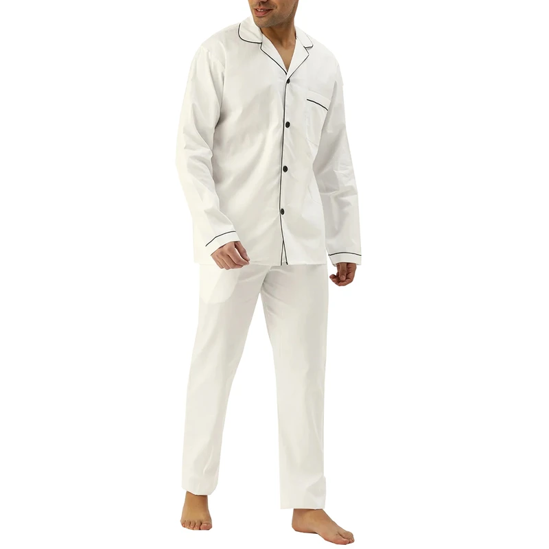 CHINEE Unisex Flannel Pajamas Set Plaid 2 Piece Long Sleeve Shirt and Pants Custom Logo Sleepwear OEM Manufacturer
