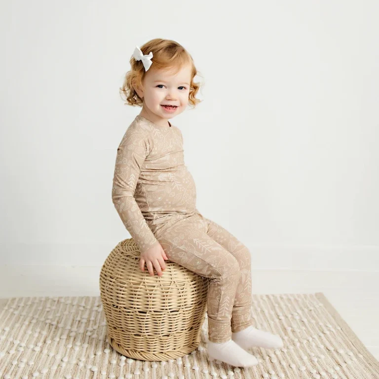 CHINEE-Unisex-Kids-Pajamas-95Bamboo-5-Spandex-Summer-Long-Sleeve-Printed-Pyjamas-Sustainable-Comfortable-Baby-Toddler-Loungewear-Sets