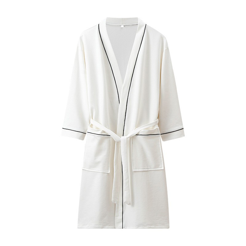 CHINEE Unisex Men Women's Sleepwear Waffle Bathrobes With Customized Embroidery Logo Woman Hotel Lightweight Waffle Bath Robe