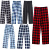 CHINEE Unisex Men's and Women's Casual Stretch Plaid Pajama Pants With Pockets Cozy Comfortable Lounge Pants for Autumn Winter Summer
