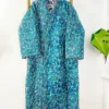 CHINEE Unisex Quilted 100% Pure Cotton Kimono Robe Casual Boho Block Print Soft Reversible Long Dressing Kimono Robe For Women