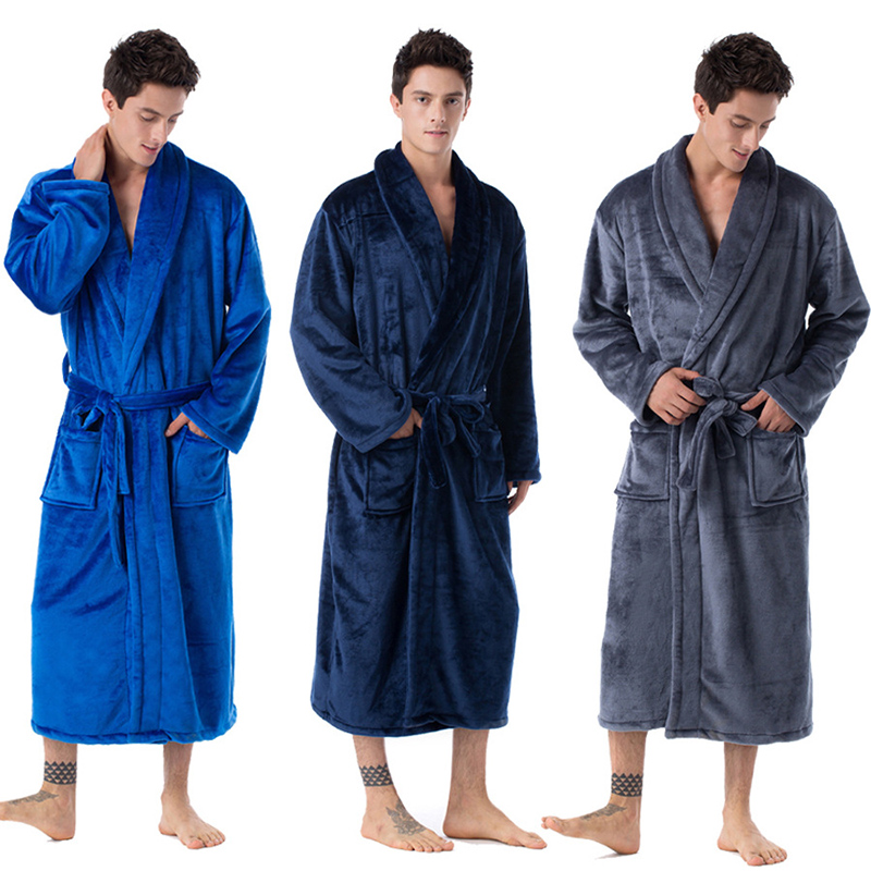 CHINEE Velvet Comfortable and Loose Sleepwear Men Private Label Customized Robes