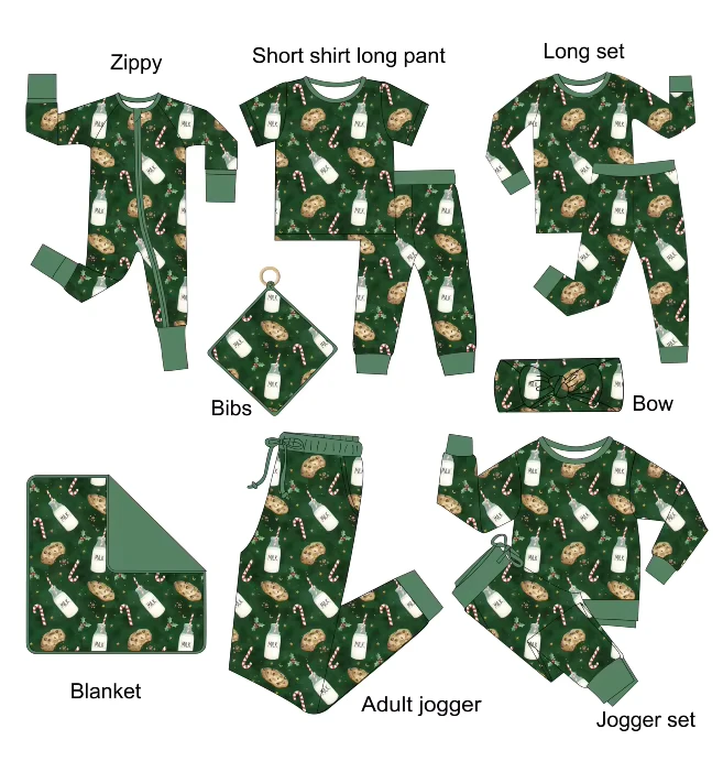 CHINEE-Weiwei-Baby-Pjs-Fall-Christmas-95-Bamboo-5-Viscose-Custom-Design-Two-Pieces-Babys-Ruffle-Pajamas