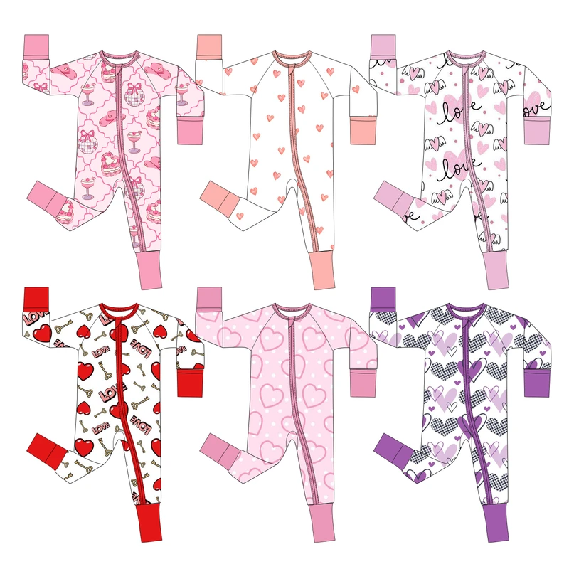 CHINEE Weiwei Ready to Ship Infant Bamboo Pajamas 95% Bamboo 5% Spandex Zipper Rompers for Babies & Toddlers