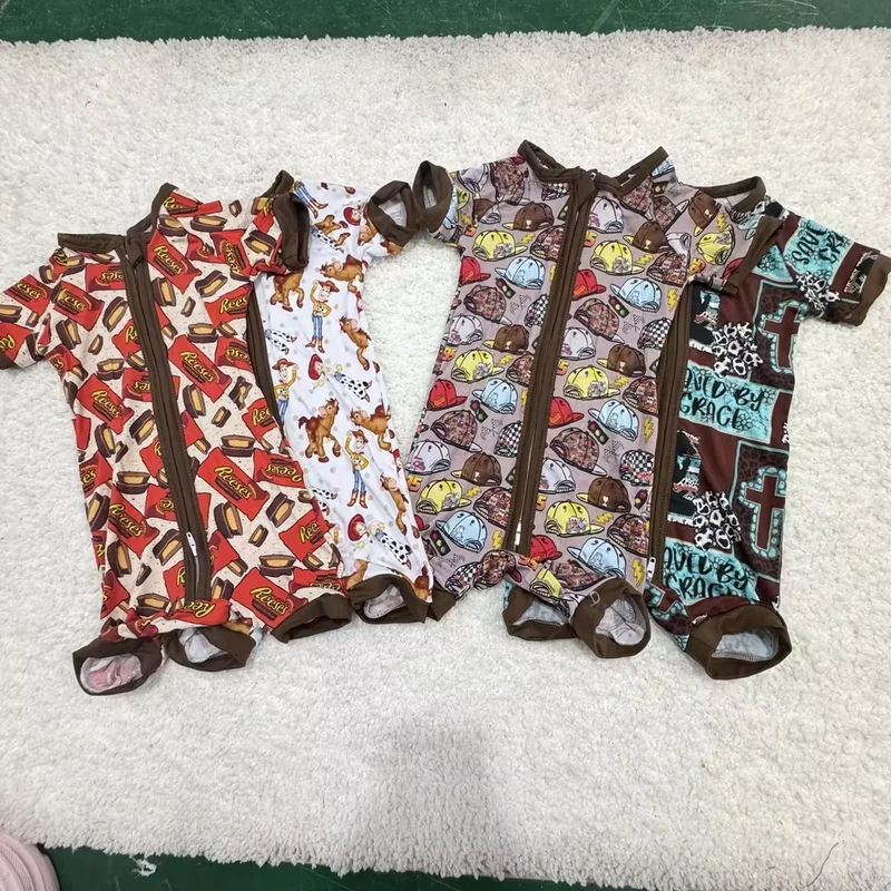 CHINEE Whatnot Rts Bamboo Pajama Bundle Mystery Box Western Character Print Soft Bamboo Short Zippy Kids Blind Box