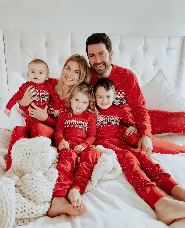 CHINEE Winter Custom New Style Family Matching Christmas Pajamas for Kids Women and Adult Sublimation Family Christmas Pajamas