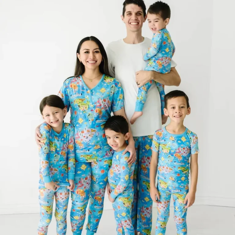 CHINEE-Women-Bamboo-Pajamas-Set-Long-Sleeve-Soft-Breathable-Loungewear-Custom-Logo-Family-Matching-Spring-Summer-Holiday-Sleepwear-Pjs