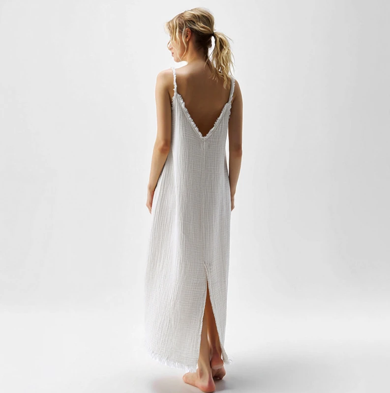 CHINEE Women Cotton Night Dress Home Nightgown Dress Long Nightgowns for Women