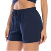 CHINEE Women Lightweight Sleepwear Shorts Soft Breathable Summer Pajama Shorts Comfortable Loungewear Regular Fit Shorts