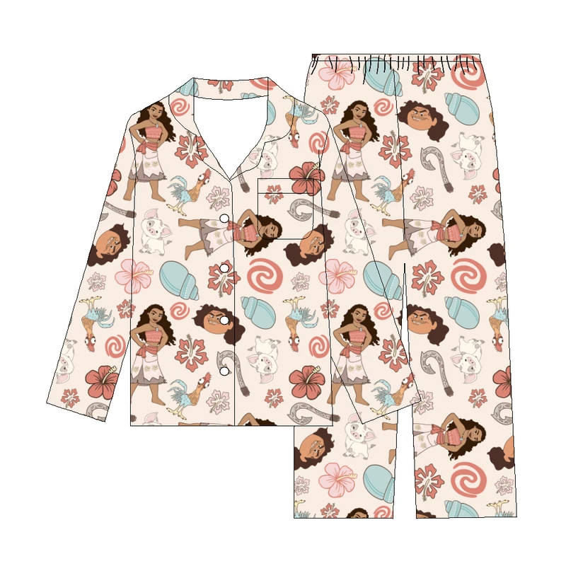 CHINEE Women Long Sleeved Set Women Notch Collar Pajamas Set Customized Bamboo Fiber Lapel Breathable Pajamas for Women
