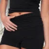 CHINEE Women Lounge Shorts Fitted Modal Pajama Shorts Cute Sleep Pj Short Bottoms Solid Color Ribbed Fold Over Yoga Shorts