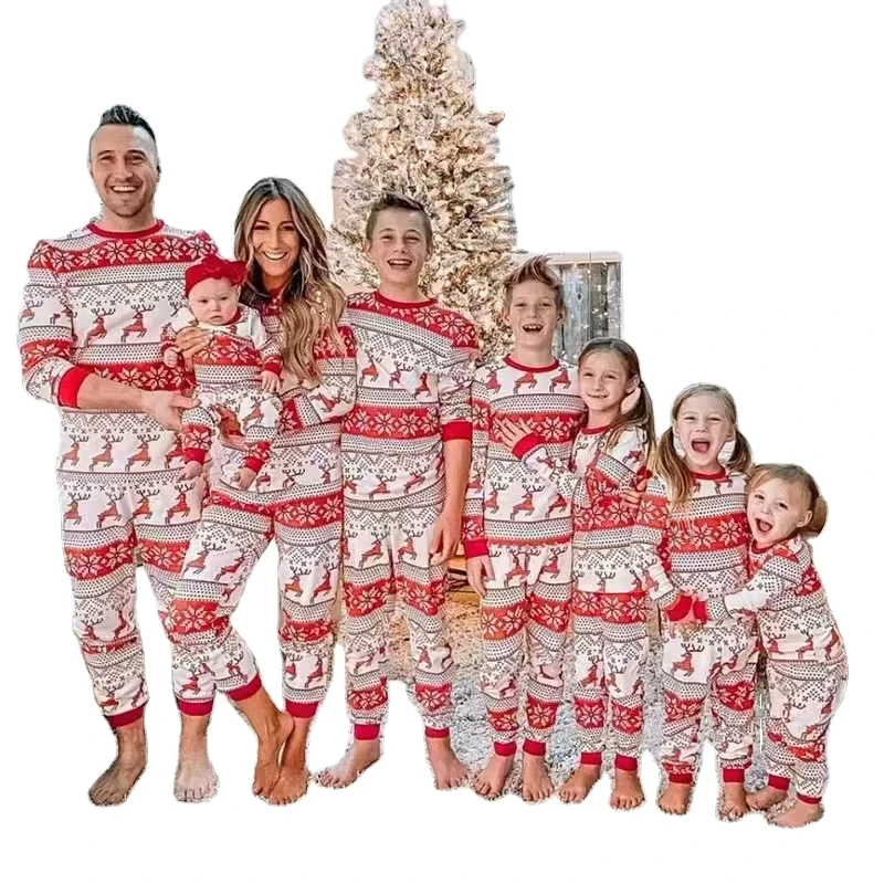 CHINEE Women Men and Kids Christmas Pyjamas Clothes Matching Christmas Pijamas for Family