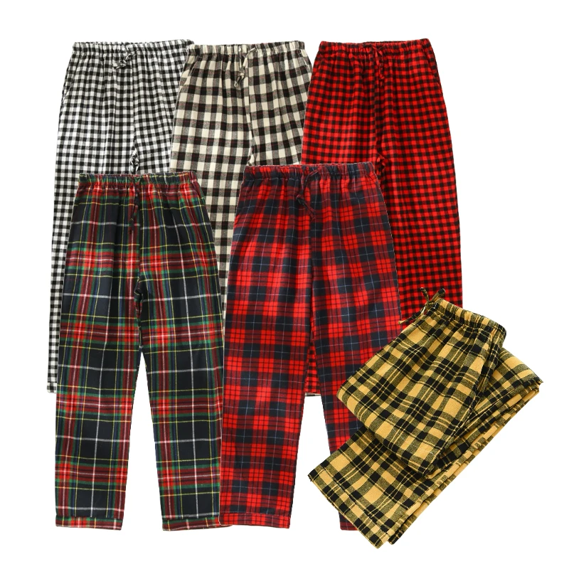 CHINEE Women Pajama Pants Custom Printing Fleece Pajama Pants Soft Cotton Plaid Women's Pajama Pants