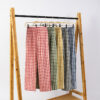 CHINEE Women Pajamas Cotton Bottom Funny Sleepwear Nightwear Trousers Loose Plaid Pajama Pants