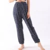 CHINEE Women Plus Size Solid Ruffled Summer Soft Pajama Pants Elastic Waist Comfy Night Sleep Bottoms with Pockets