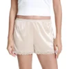 CHINEE Women Satin Summer Short Sleeved Lace Trim Soft Sleepwear Underwear Silky Sleep Shorts Homewear Vietnam
